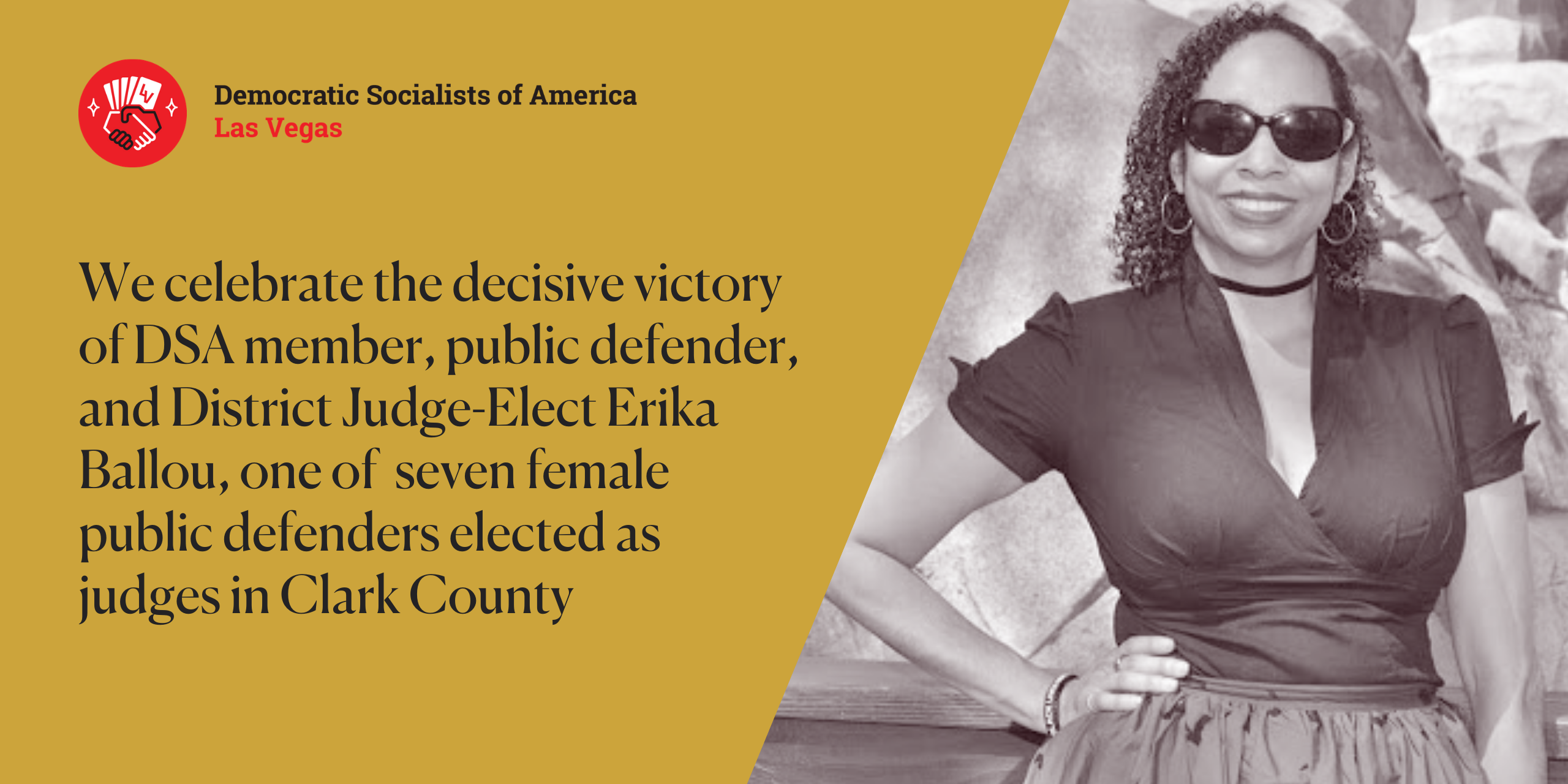 We celebrate the decisive victory of DSA member, public defender, and